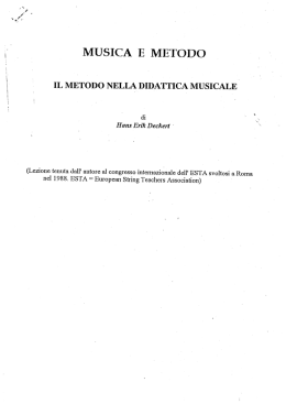 musica e metodo - Hans Erik Deckert