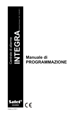 INTEGRA - Manuale Programmazione