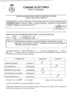 Delibera di G.C. n° 52
