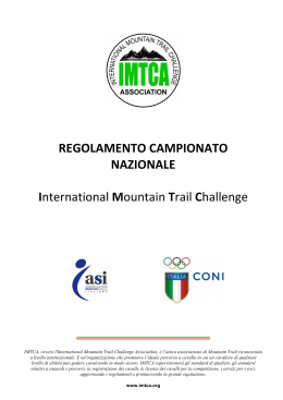 Regolamento Campionato IMTCA 2016