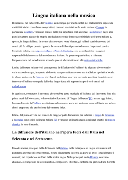 Lingua italiana nella musica(Corretto)