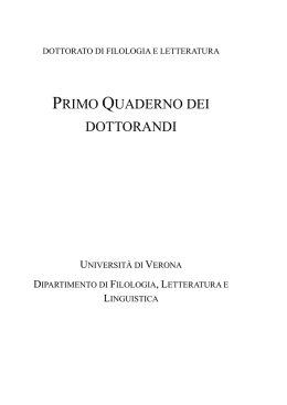 primo quaderno dei dottorandi - Università degli Studi di Verona