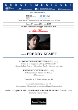 After Horowitz» Pianista FREDDY KEMPF