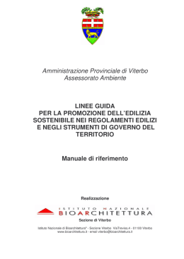 Manuale Bioedilizia - Provincia di Viterbo