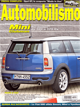 Page 1 AUTOMOBILISMO 9 2007 P&icirc; Mercedes E 200 NGT Bi