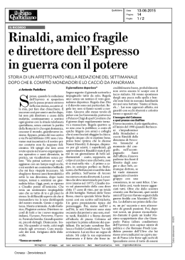 Rinaldi, amico fragile