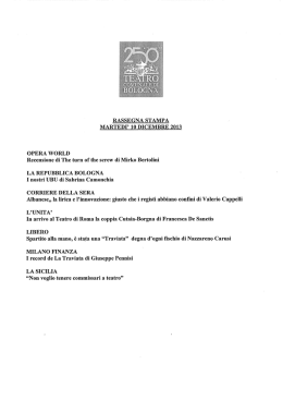 opera world - Teatro Comunale di Bologna