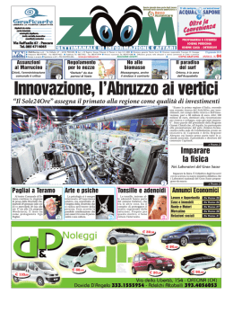 Innovazione, l`Abruzzo ai vertici