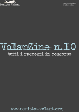 VolanZine n°10: tutti i racconti in concorso - scripta