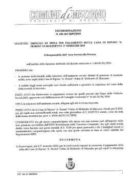 DETERMINAZIONE N. 426 de120/0`7/20l0