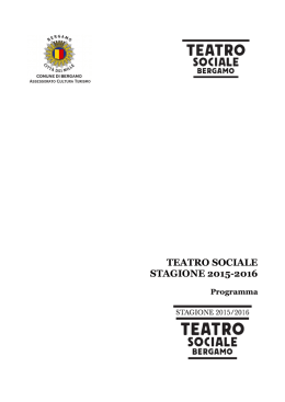TEATRO SOCIALE - Programma
