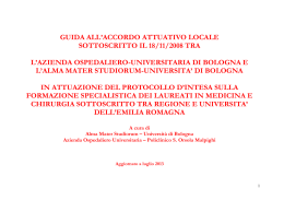 Guida accordo - Università di Bologna
