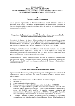 Regolamento Guardie Volontarie come modificato dCP 13 del 2014