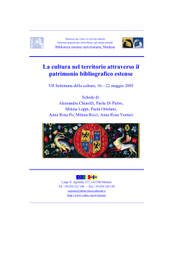 (PDF, 32p, 1mb) - Biblioteca estense universitaria, Modena
