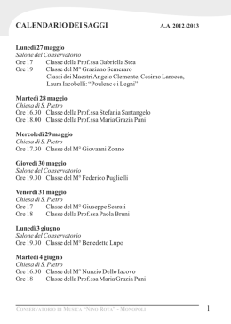 Scarica il programma dei saggi - Conservatorio di Monopoli Nino Rota