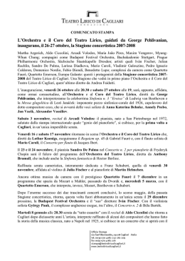 L`Orchestra e il Coro del Teatro Lirico, guidati da George