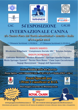 Loc Garda Winner 2016 - Gruppo Cinofilo Bresciano