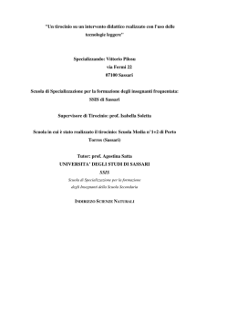 Un tirocinio su un intervento didattico realizzato con l