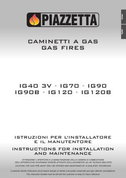 caminetti a gas gas fires ig40 3v - ig70 - ig90 ig90b - ig120