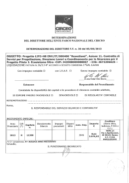 determinazione - Parco Nazionale Del Circeo