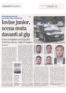 Iovine jr scena muta davanti al gip