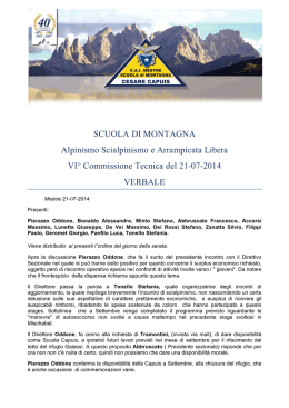 SCUOLA DI MONTAGNA Alpinismo Scialpinismo e