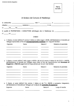 Al Sindaco del Comune di Malalbergo