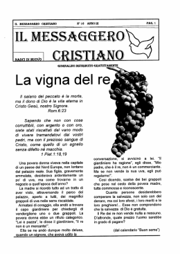 Il salario del peccato &egrave; la morte
