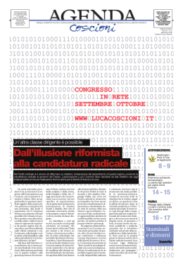 Dall`illusione riformista alla candidatura radicale