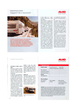 viaggiare in sicurezza con la caravan