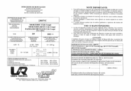 ISTRUZIONI DI MONTAGGIO NOTE IMPORTANTI: