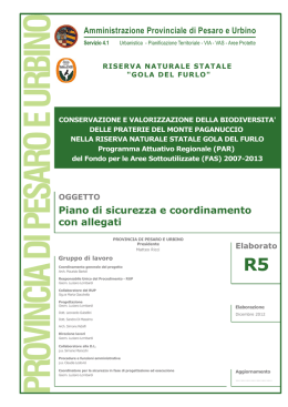 OGGETTO Piano di sicurezza e coordinamento con allegati