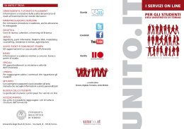Brochure servizi on line studenti