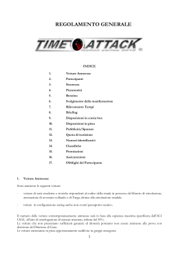 Regolamento - TimeAttack Italia