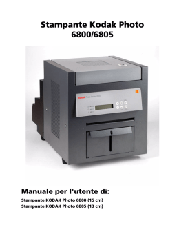 Stampante Kodak Photo 6800/6805 Manuale per l`utente di