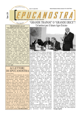 &ldquo;GRANDE TRAPANI&rdquo; O &ldquo;GRANDE ERICE&rdquo;?