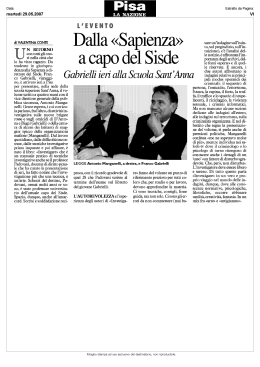 Dalla Sapienza   a capo del Sisde