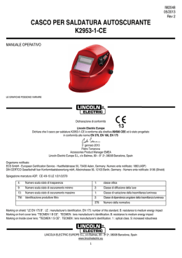 manuale operativo - Lincoln Electric