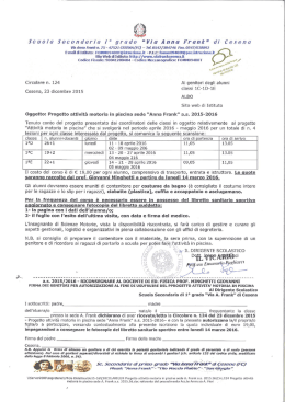 Circ. 124 Progetto attività motoria in piscina sede A