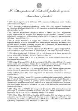 Il Sottosegretario di Stato delle politiche agricole alimentari e forestali