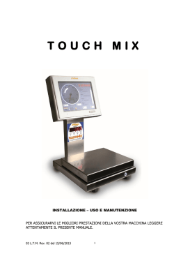 Manuale TouchMix Manuale installazione e manutenzione