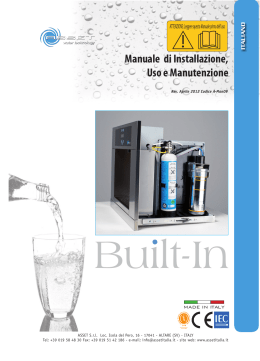 Manuale erogatore d`acqua Built-in