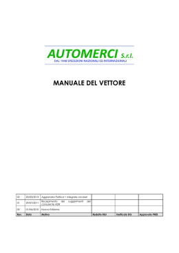 manuale del vettore