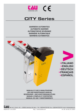 manuale 800city - Faidate Automatismi