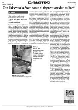 Con il decreto 10 Stato conta di risparmiare due miliardi