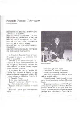 Pasquale Pastore l`avvocato