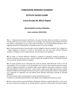 Regolamento - Istituto Sacro Cuore Napoli