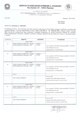 ISTITUTO DI ISTRUZIONE SUPERIORE G. DAM/[ASSO Via Claviere