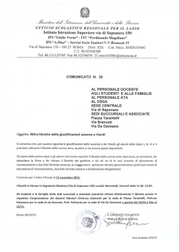 Istituto Istruzione Superiore via di Saponara 150