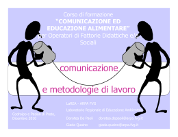 comunicazione e metodologie di lavoro